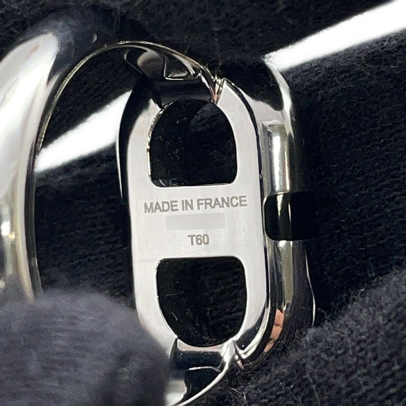 エルメス リング マイヨン ブラック/シルバー金具 サイズT60 HERMES メンズ 指輪 黒