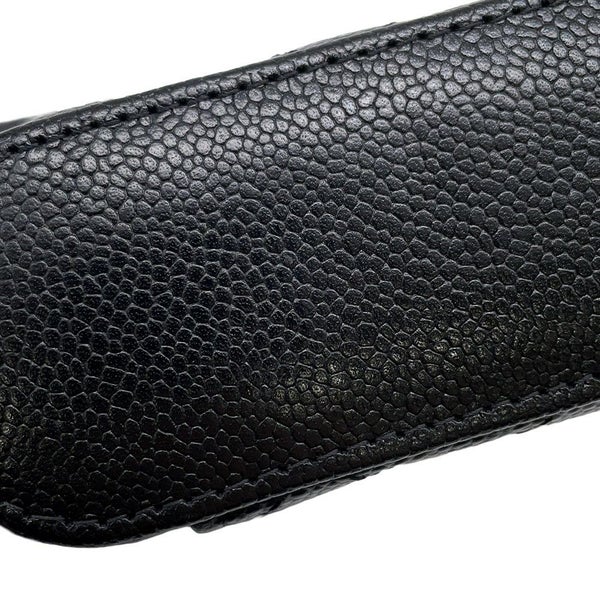 シャネル チェーンヴァニティー ケース スモール マトラッセ ココマーク キャビアスキン AP2503 CHANEL ショルダー ポシェット 黒