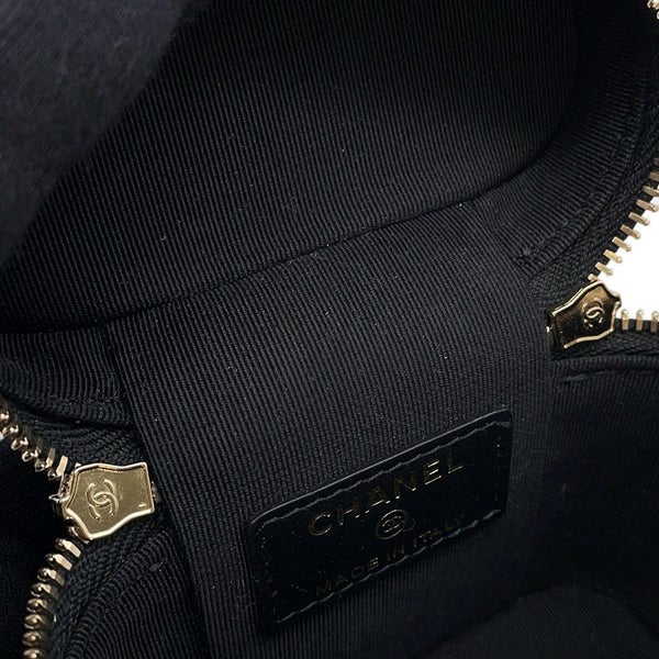 シャネル チェーンヴァニティー ケース スモール マトラッセ ココマーク キャビアスキン AP2503 CHANEL ショルダー ポシェット 黒