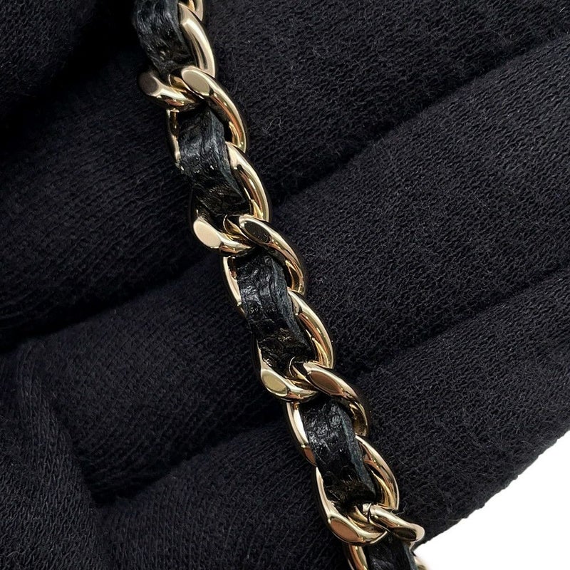 シャネル チェーンヴァニティー ケース スモール マトラッセ ココマーク キャビアスキン AP2503 CHANEL ショルダー ポシェット 黒