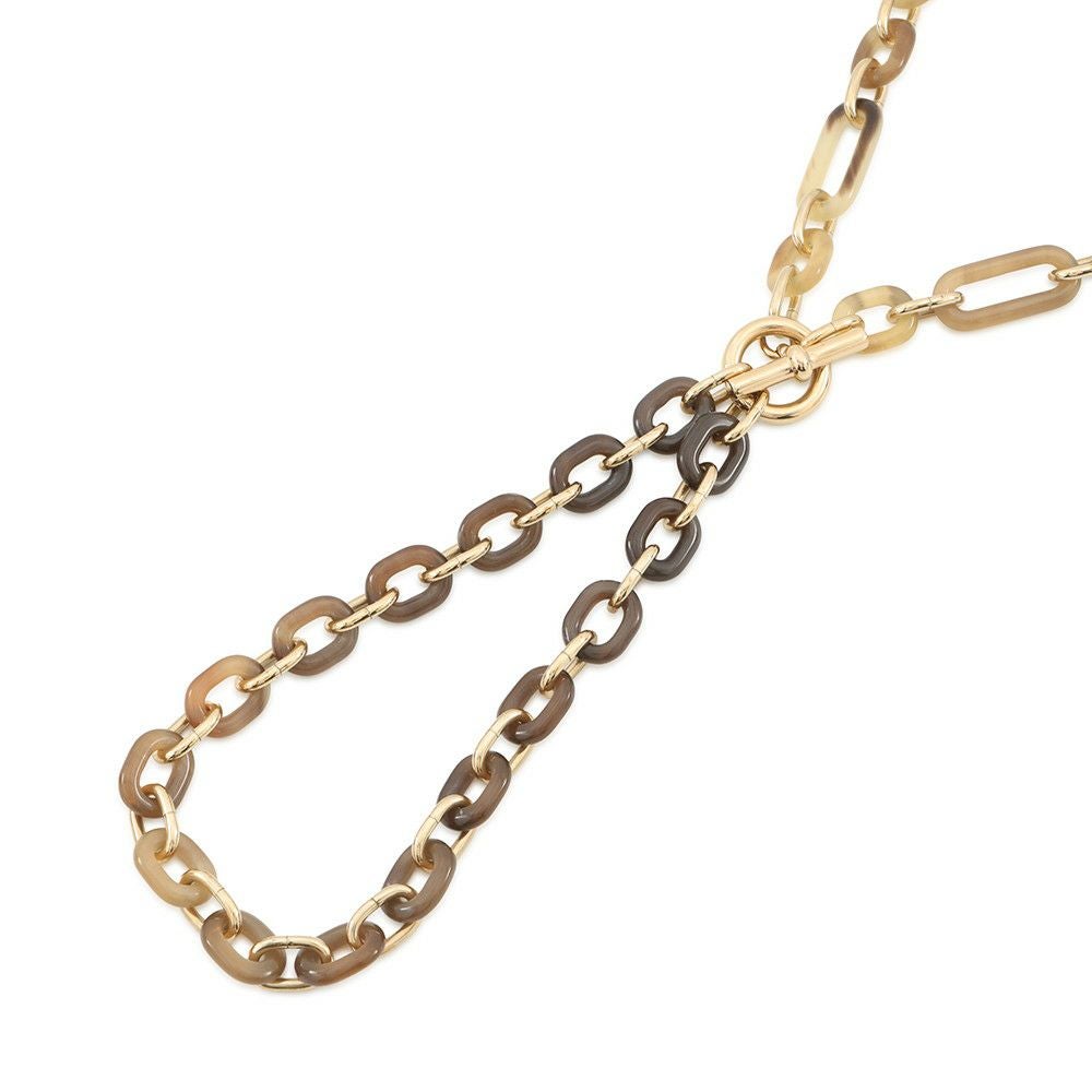 エルメス ロングネックレス レジーユ バッファローホーン/メタル