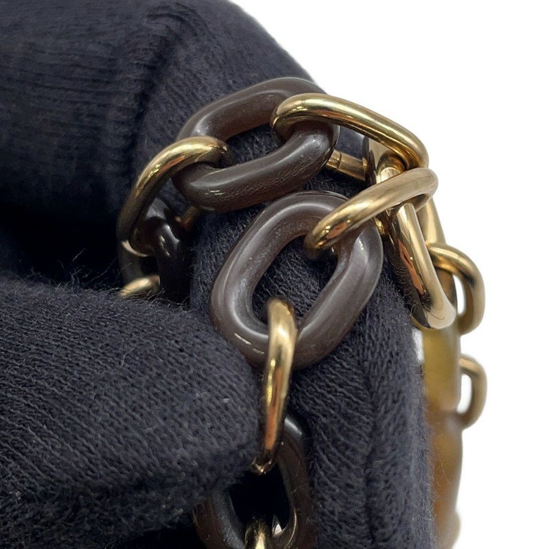 エルメス ロングネックレス レジーユ バッファローホーン/メタル HERMES Wチェーン アクセサリー