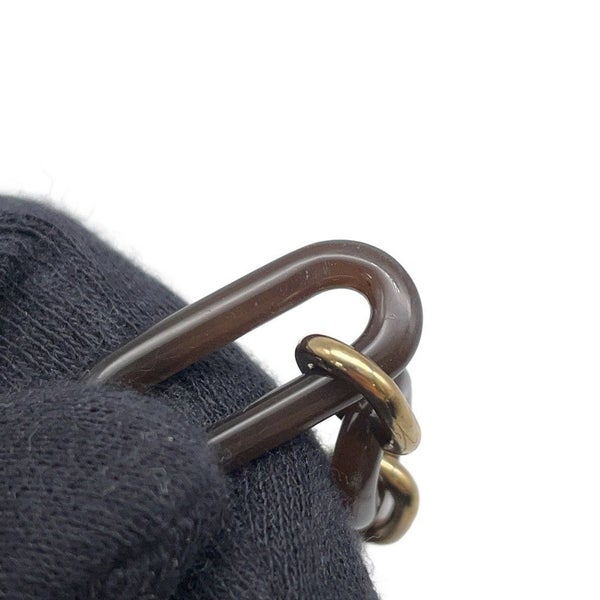 エルメス ロングネックレス レジーユ バッファローホーン/メタル HERMES Wチェーン アクセサリー