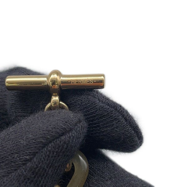 エルメス ロングネックレス レジーユ バッファローホーン/メタル HERMES Wチェーン アクセサリー