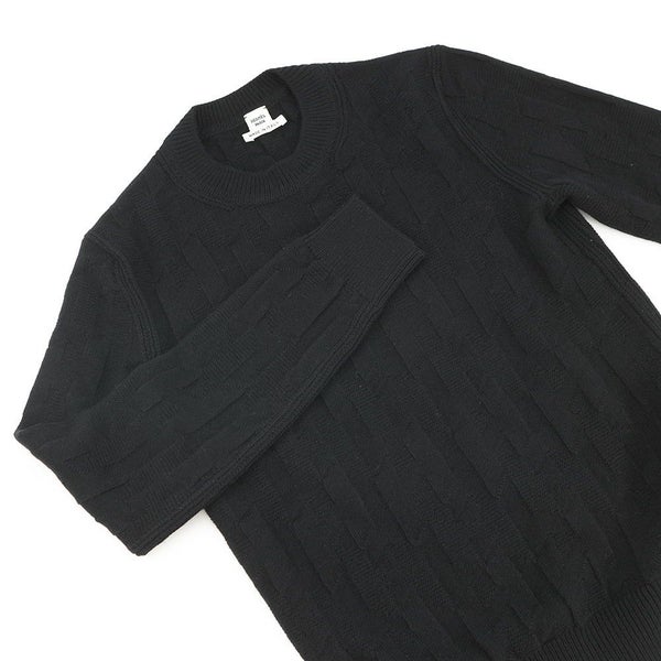 エルメス ニット ロングスリーブ Hモチーフ レディースサイズ34 HERMES アパレル トップス 黒