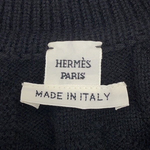 エルメス ニット ロングスリーブ Hモチーフ レディースサイズ34 HERMES アパレル トップス 黒
