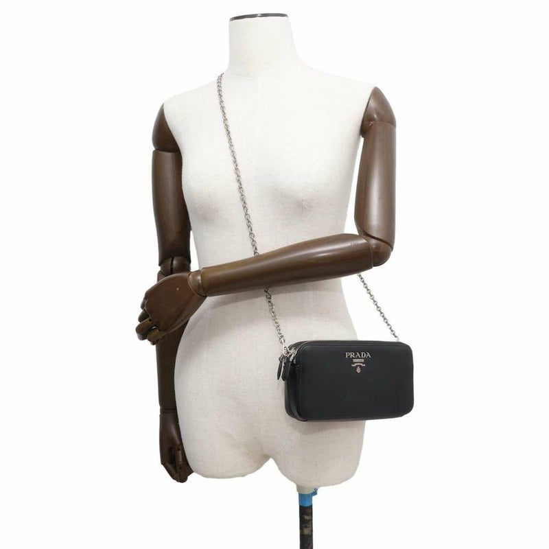 プラダ ショルダーバッグ サフィアーノ 1DH010 PRADA バッグ ウォレット 財布 黒