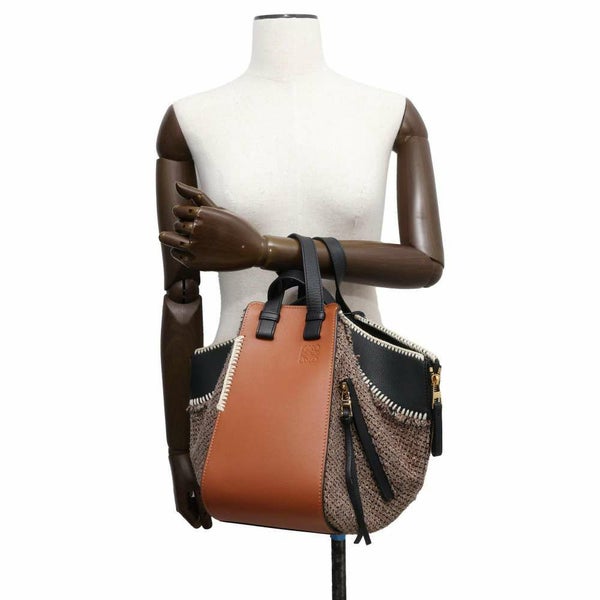 ロエベ ハンドバッグ ハンモック スモール ツイード レザー 309.62.S35 LOEWE 2wayショルダー 黒