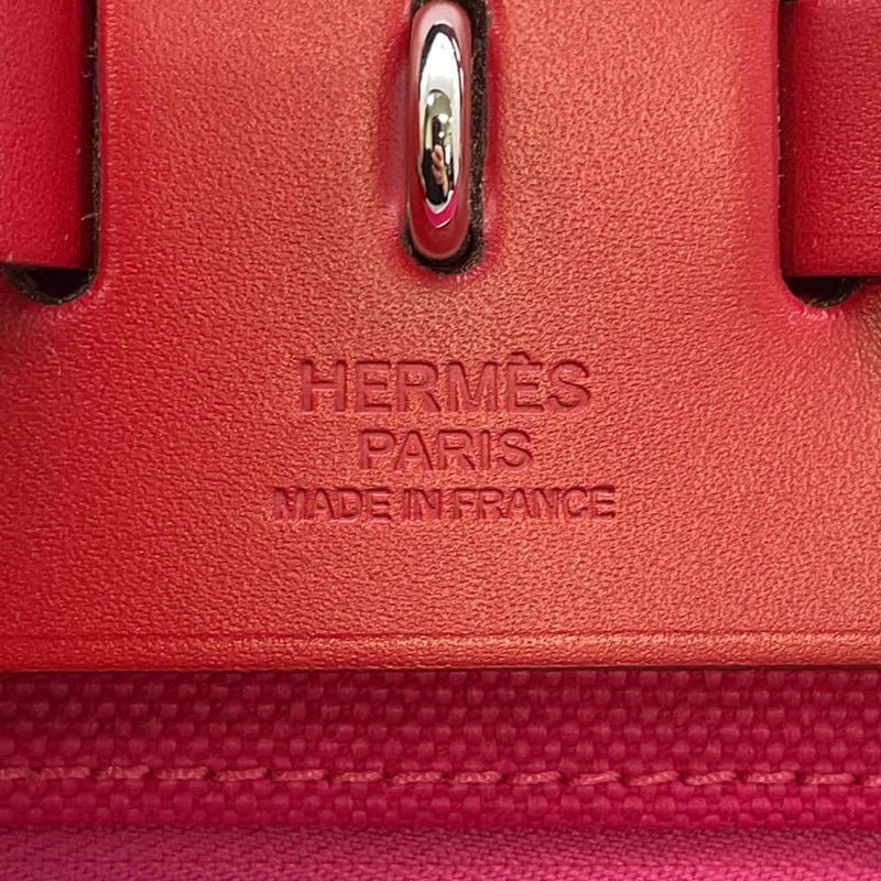 エルメス エールバッグジップPM ローズメキシコ/ルージュピマン/シルバー金具 トワルアッシュ/レザー Z刻印 2way