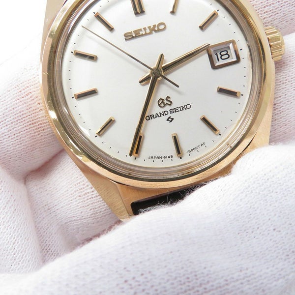 セイコー グランドセイコー デイト 61GS ハイビート 6145-8000 SEIKO 腕時計 シルバー文字盤