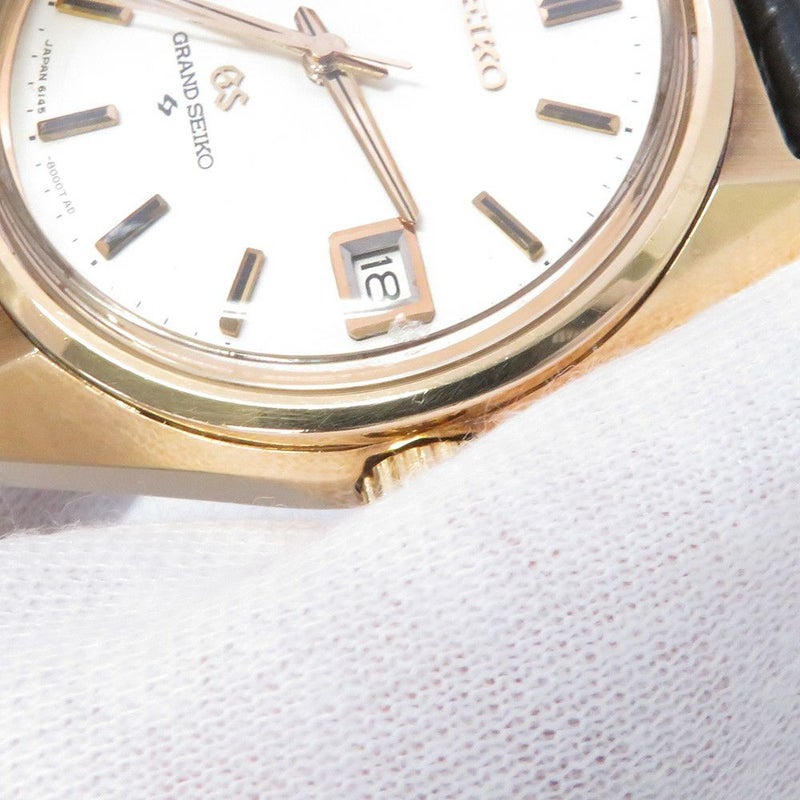 セイコー グランドセイコー デイト 61GS ハイビート 6145-8000 SEIKO 腕時計 シルバー文字盤