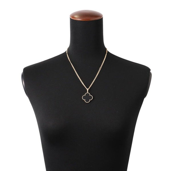 ヴァンクリーフ&アーペル ネックレス マジック アルハンブラ ロングネックレス 1モチーフ オニキス K18YGイエローゴールド VCARO49M00