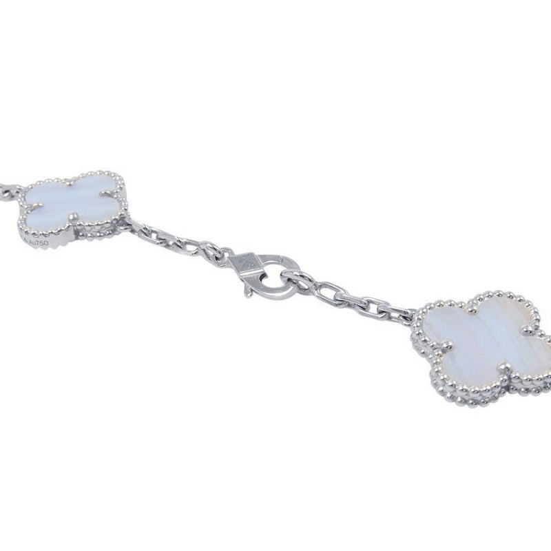 ヴァンクリーフ&アーペル ネックレス ヴィンテージ アルハンブラ ロングネックレス 20モチーフ カルセドニー K18WG VCARD80900