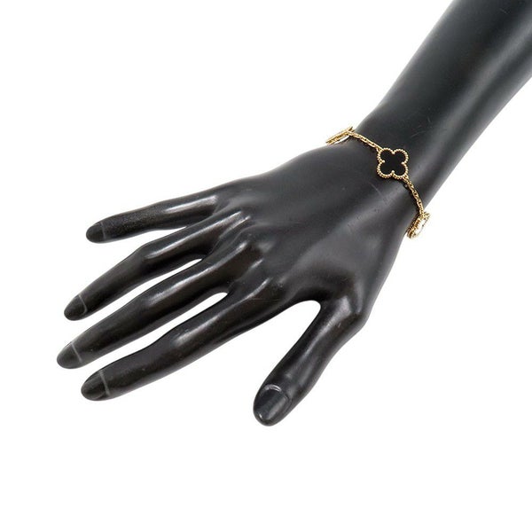 ヴァンクリーフ＆アーペル ブレスレット ヴィンテージ アルハンブラ ブレスレット 5モチーフ オニキス K18YG VCARA41300