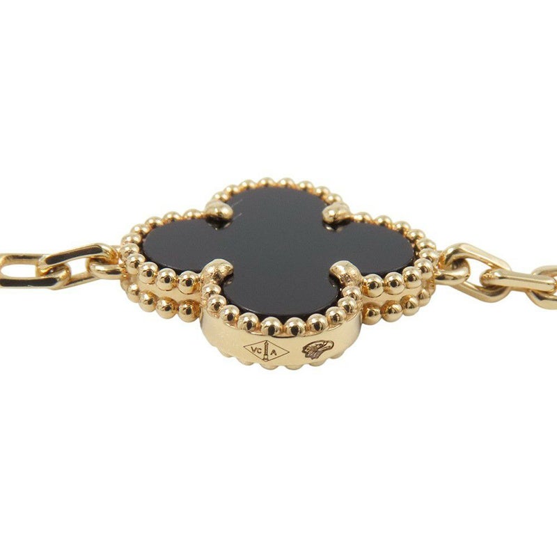 ヴァンクリーフ＆アーペル ブレスレット ヴィンテージ アルハンブラ ブレスレット 5モチーフ オニキス K18YG VCARA41300