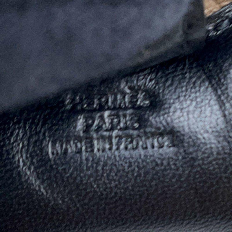 エルメス バッグチャーム ロデオ PM ブラック/エトゥープ ラムスキン W刻印 HERMES チャーム 黒