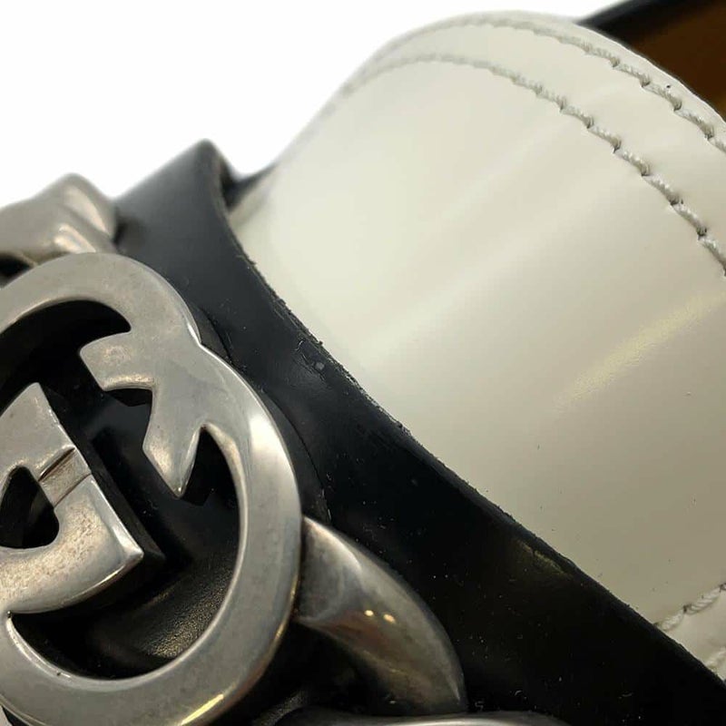 グッチ ローファー インターロッキングG付き レザー メンズサイズ9 1/2 752093 GUCCI 靴 黒