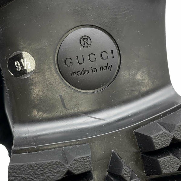 グッチ ローファー インターロッキングG付き レザー メンズサイズ9 1/2 752093 GUCCI 靴 黒