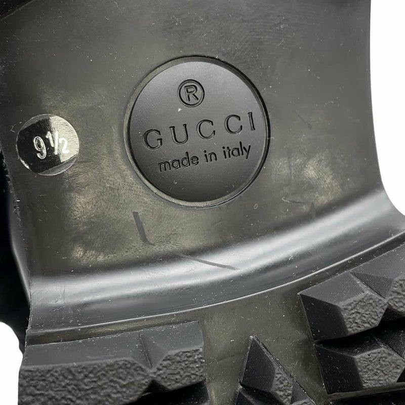 グッチ ローファー インターロッキングG付き レザー メンズサイズ9 1/2 752093 GUCCI 靴 黒