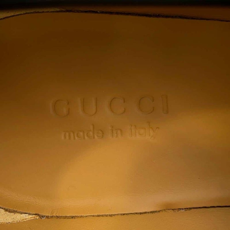 グッチ ローファー インターロッキングG付き レザー メンズサイズ9 1/2 752093 GUCCI 靴 黒