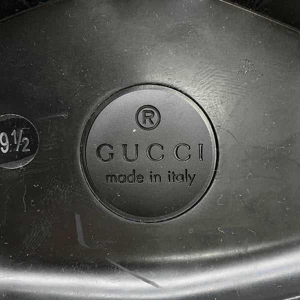 グッチ ローファー インターロッキングG付き レザー メンズサイズ9 1/2 752093 GUCCI 靴 黒