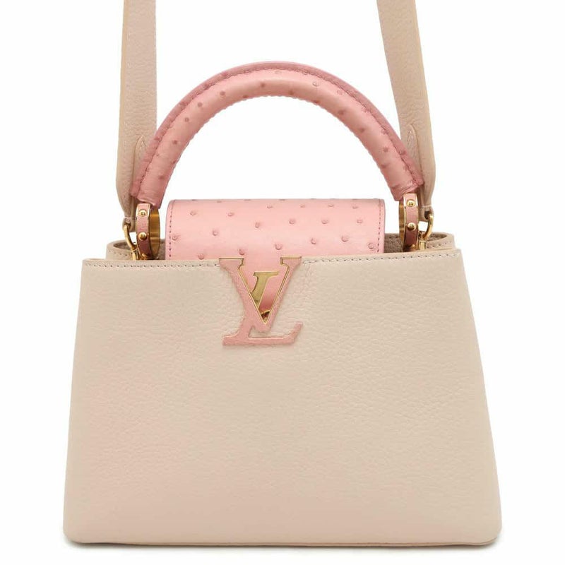 ルイヴィトン ハンドバッグ トリヨン/オーストリッチ カプシーヌ BB N82904 ピンク 2way ショルダーバッグ