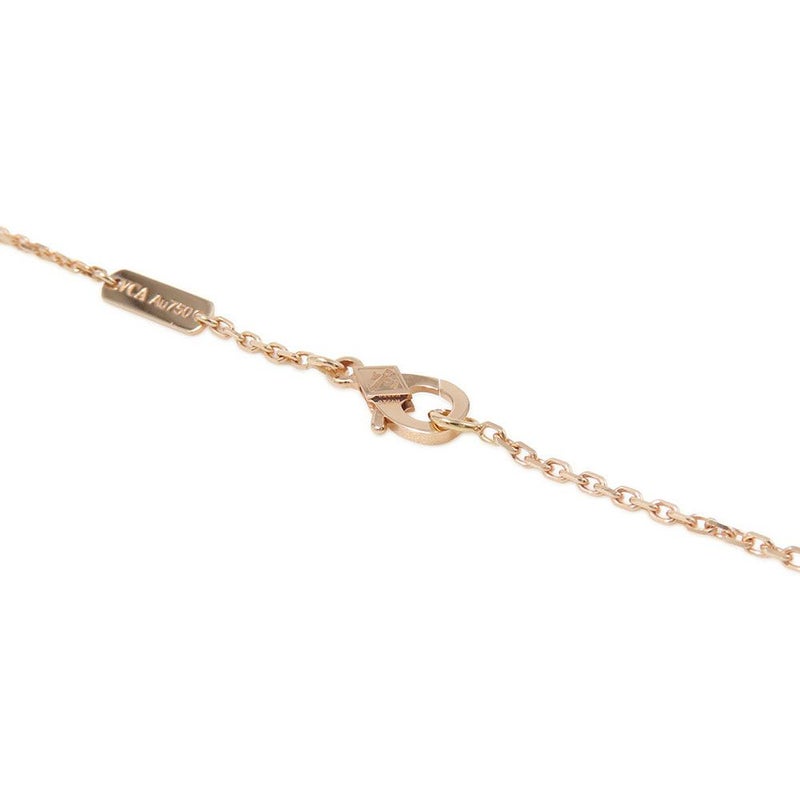 ヴァンクリ ネックレス ヴィンテージ アルハンブラ シルバーオブシディアン/ダイヤ 1P K18PG VCARP9T000 2023年ホリデー限定