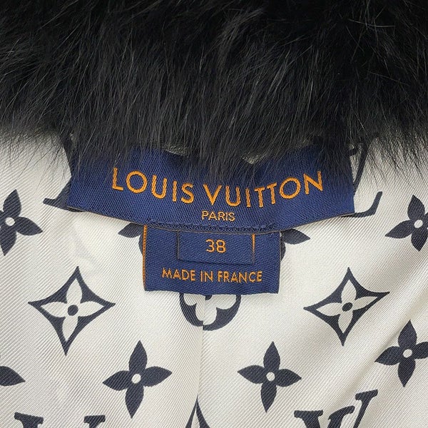 ルイヴィトン ファージャケット ダミエ フォックス インターシャ レディースサイズ38 1A5RDH 黒 ブラック 白