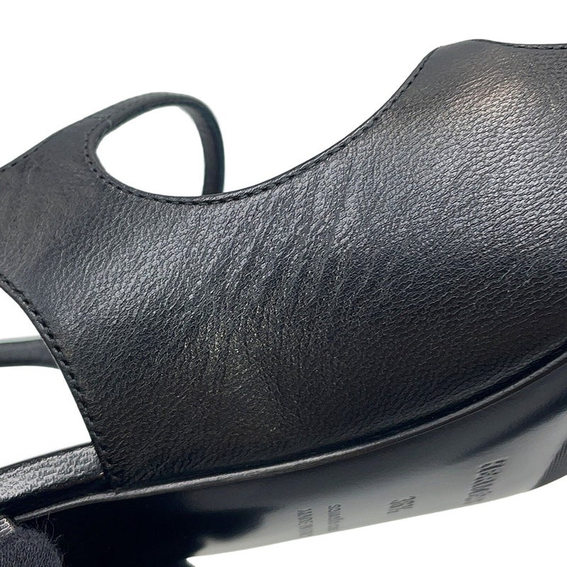 エルメス パンプス ジャッキー 50 レザー レディースサイズ36 1/2 HERMES 靴 黒 シェーヴル