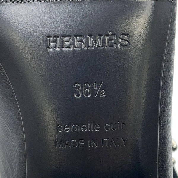 エルメス パンプス ジャッキー 50 レザー レディースサイズ36 1/2 HERMES 靴 黒 シェーヴル