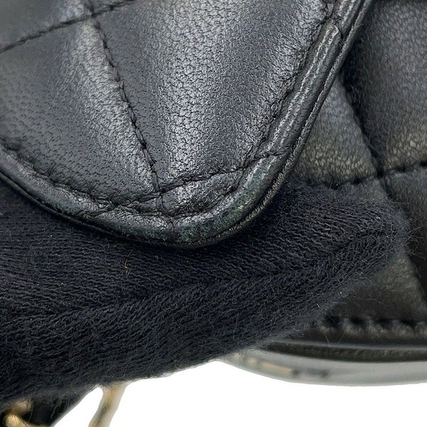シャネル チェーンショルダーバッグ マトラッセ ココマーク ハート ラムスキン AP2784 CHANEL 黒