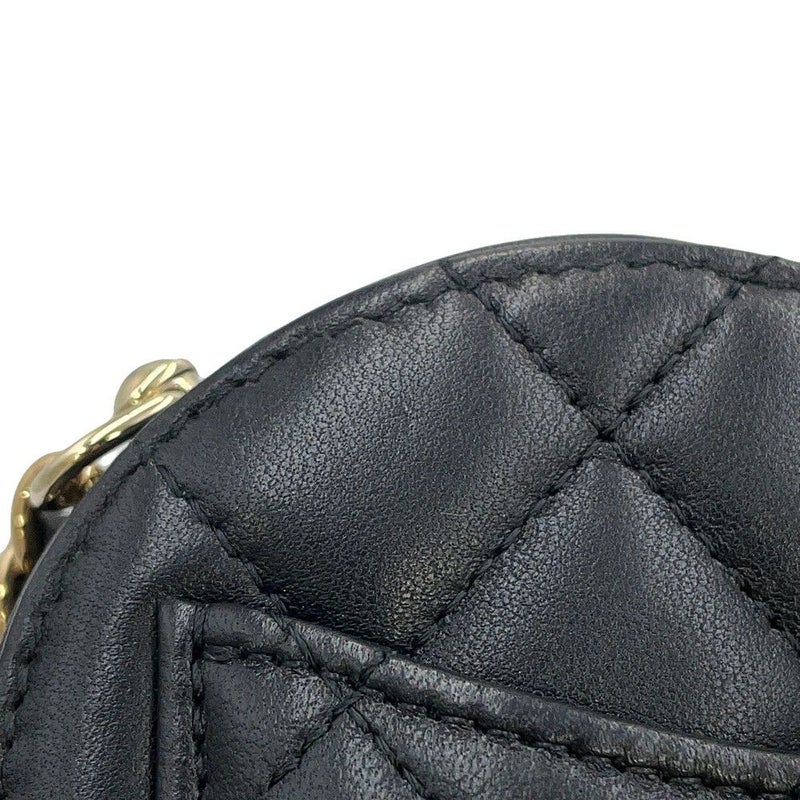 シャネル チェーンショルダーバッグ マトラッセ ココマーク ハート ラムスキン AP2784 CHANEL 黒