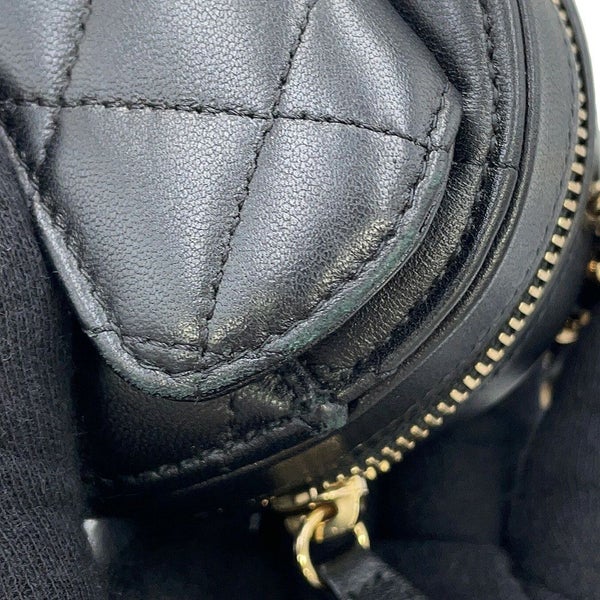 シャネル チェーンショルダーバッグ マトラッセ ココマーク ハート ラムスキン AP2784 CHANEL 黒