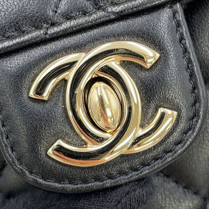 シャネル チェーンショルダーバッグ マトラッセ ココマーク ハート ラムスキン AP2784 CHANEL 黒