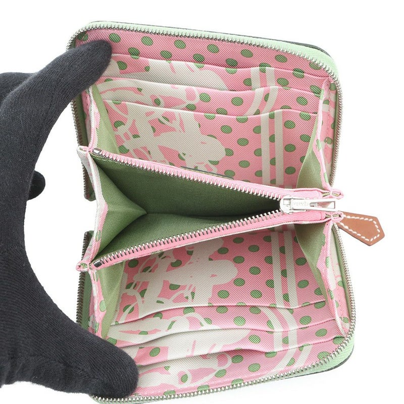 エルメス コインケース アザップコンパクト シルクイン ヴェールクリケット/シルバー金具 エプソン Y刻印