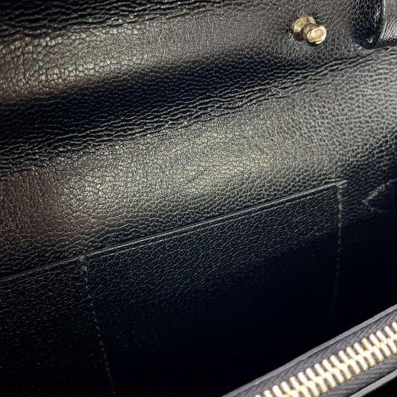 エルメス ケリーウォレット ロング トゥーゴー ブラック/エレクトラム金具 シェブルシャムキラ K刻印 HERMES 黒