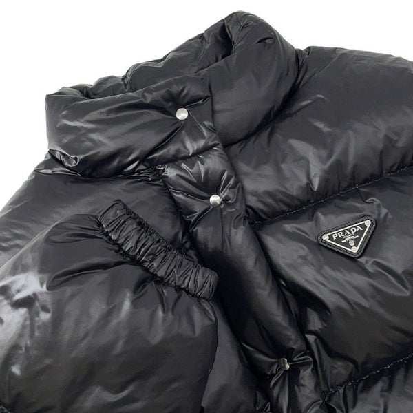 プラダ ダウンジャケット クロップド ベスト/ジャケット トライアングルロゴ レディースサイズ40 291805 PRADA アウター 黒