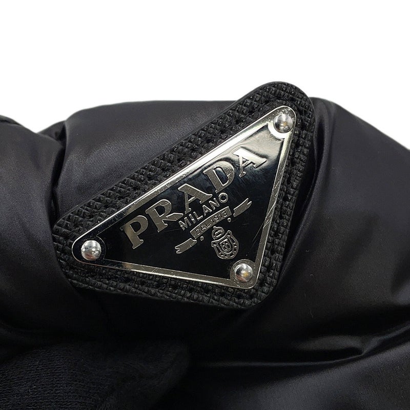 プラダ ダウンジャケット クロップド ベスト/ジャケット トライアングルロゴ レディースサイズ40 291805 PRADA アウター 黒