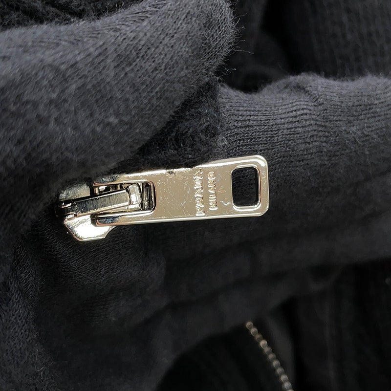 プラダ ダウンジャケット ニットダウンジャケット ウール レディースサイズ36 P25I07 PRADA アウター 黒