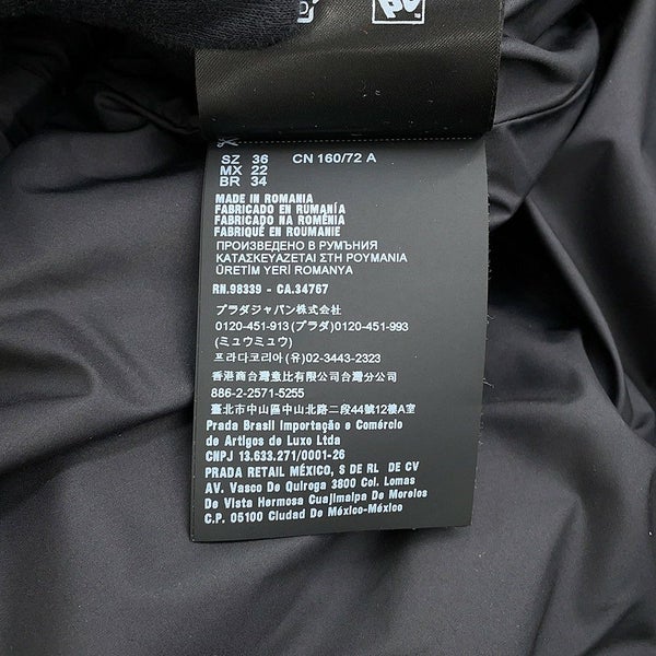 プラダ ダウンジャケット ニットダウンジャケット ウール レディースサイズ36 P25I07 PRADA アウター 黒