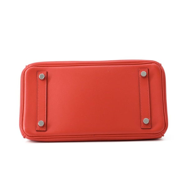 エルメス バーキン25 ルージュクー/シルバー金具 スイフト D刻印 HERMES Birkin ハンドバッグ