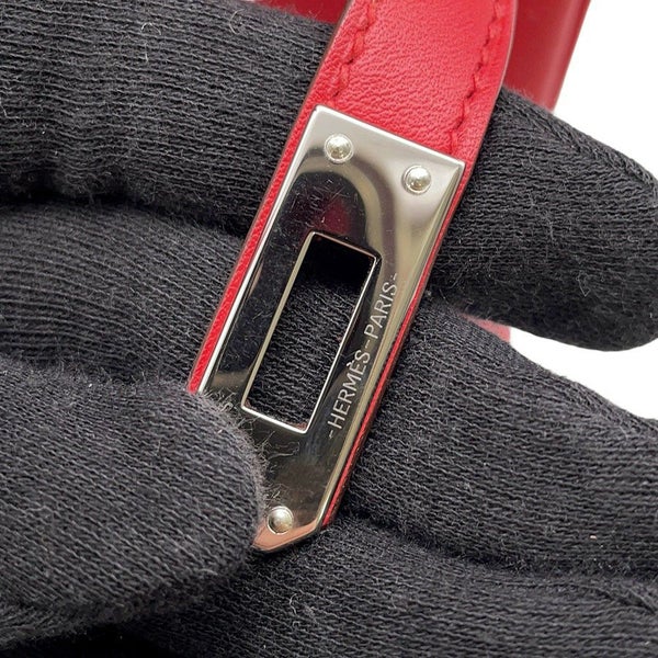 エルメス バーキン25 ルージュクー/シルバー金具 スイフト D刻印 HERMES Birkin ハンドバッグ