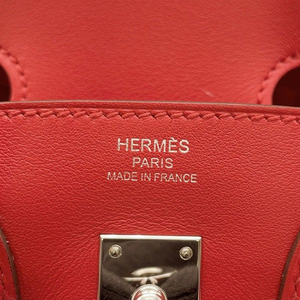 エルメス バーキン25 ルージュクー/シルバー金具 スイフト D刻印 HERMES Birkin ハンドバッグ
