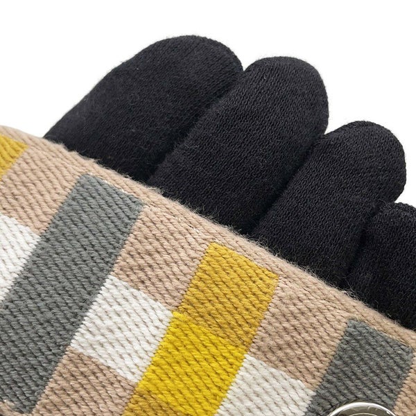 エルメス ポーチ ブリッド・ア・ブラック オ・カレ GM セーグル/シルバー金具 ウール HERMES