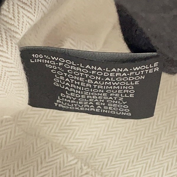 エルメス ポーチ ブリッド・ア・ブラック オ・カレ GM セーグル/シルバー金具 ウール HERMES