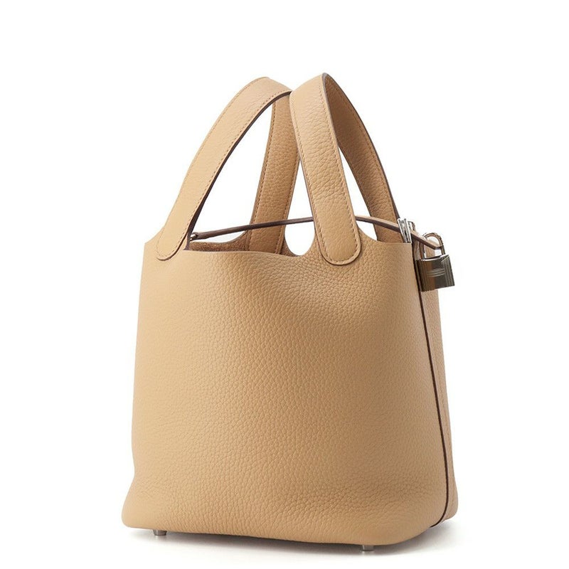 エルメス ハンドバッグ ピコタンロックPM ビスキュイ/シルバー金具 トリヨンクレマンス K刻印