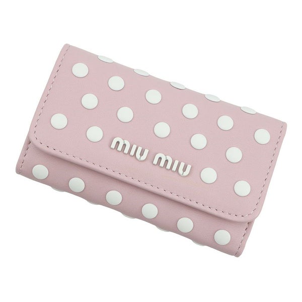 ミュウミュウ キーケース ドット柄 カーフレザー 5PG222 MIUMIIU