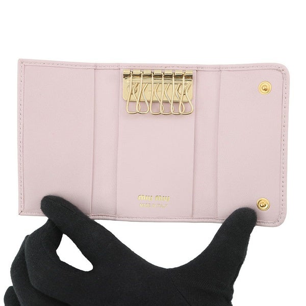 ミュウミュウ キーケース ドット柄 カーフレザー 5PG222 MIUMIIU