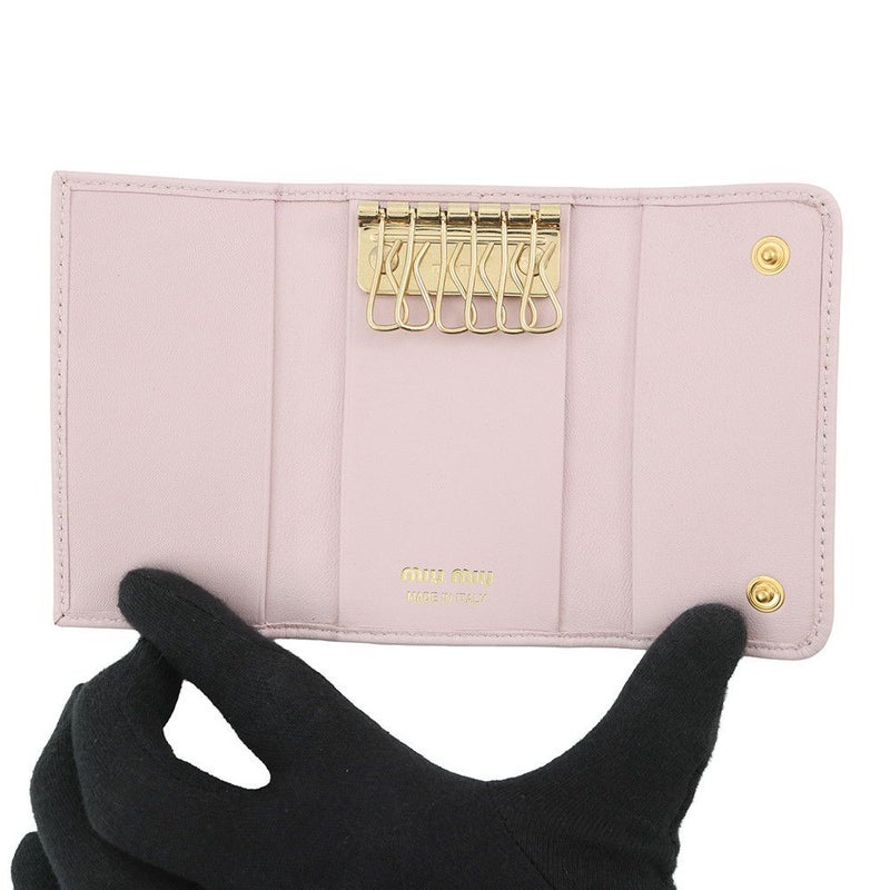 ミュウミュウ キーケース ドット柄 カーフレザー 5PG222 MIUMIIU