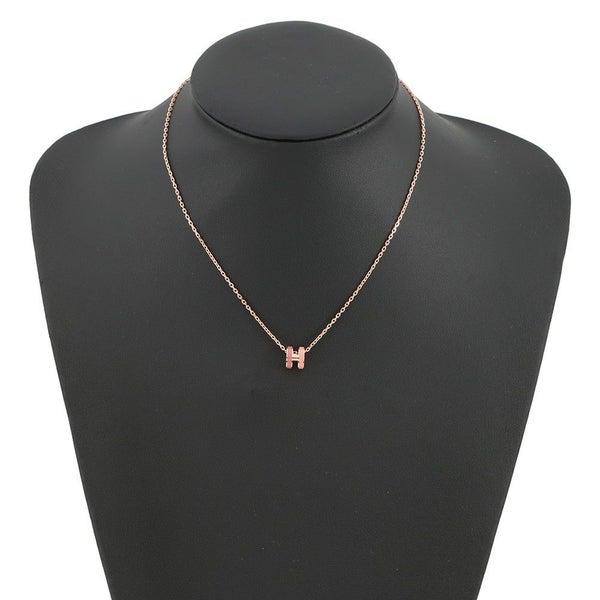 エルメス ネックレス ミニ・ポップアッシュ ロカバール ビューティー ピンク/ピンクゴールド金具 HERMES アクセサリー
